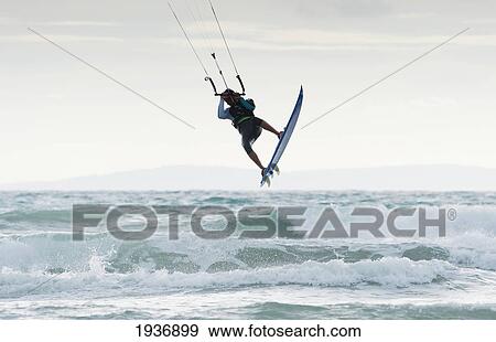 Wakeboarding; Dos Mares Beach Tarifa Spain View Large Photo Image Stock Photo - Wakeboarding; Dos Mares Beach Tarifa Spain. Fotosearch