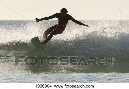 Wakeboarding; Los Lances Beach Tarifa Spain View Large Photo Image Picture - Wakeboarding; Los Lances Beach Tarifa Spain. Fotosearch