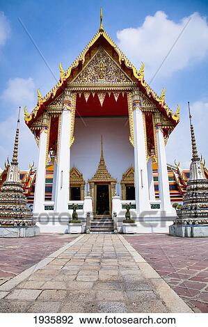 Wat Pho, Also Known As Temple Of The Reclining Buddha; Bangkok, Thailand View Large Photo Image Stock Image - Wat Pho, Also Known As Temple Of The Reclining Buddha; Bangkok, Thailand. Fotosearch