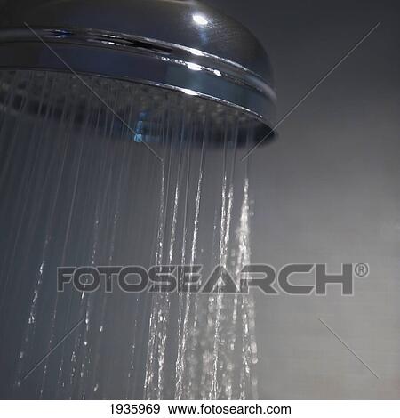 Water Coming Out Of A Showerhead View Large Photo Image Stock Photo - Water Coming Out Of A Showerhead. Fotosearch