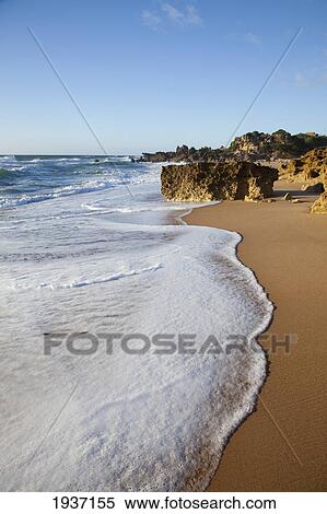 Wave On Beach; Chiclana De La Frontera Spain View Large Photo Image Stock Photography - Wave On Beach; Chiclana De La Frontera Spain. Fotosearch