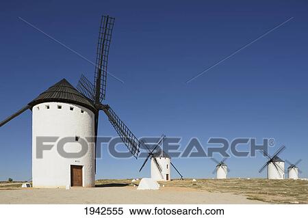 Windmills Of La Mancha; Campo De Criptana Ciudad Real Castilla La Mancha Spain View Large Photo Image Stock Photography - Windmills Of La Mancha; Campo De Criptana Ciudad Real Castilla La Mancha Spain. Fotosearch