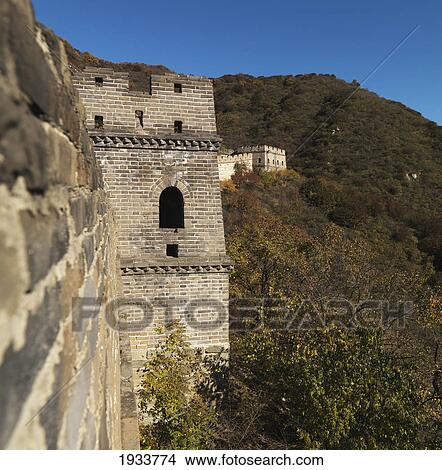 Window In The Mutianyu Section Of The Great Wall Of China; Beijing, China View Large Photo Image Picture - Window In The Mutianyu Section Of The Great Wall Of China; Beijing, China. Fotosearch