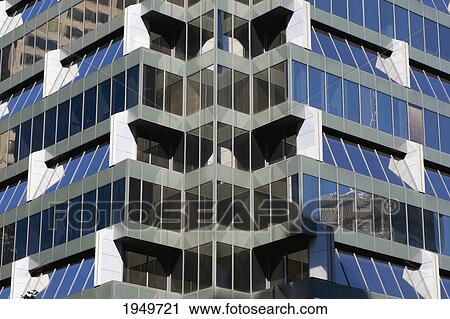 Stock Image - windows of an office tower; montreal quebec canada. Fotosearch