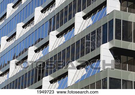 Stock Image - windows of an office tower; montreal quebec canada. Fotosearch