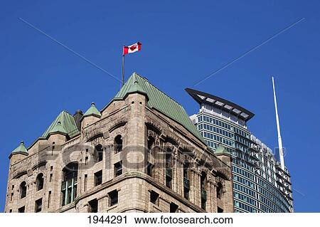 Stock Image - windsor station and ibm-marathon tower; montreal quebec canada. Fotosearch