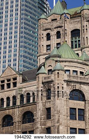 Stock Image - windsor station and ibm-marathon tower; montreal quebec canada. Fotosearch