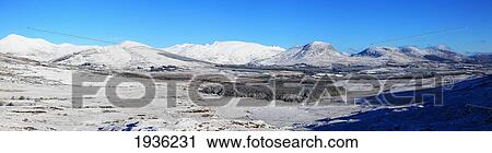 Stock Image - Winter Scenic Landscape; Tahilla County Kerry Ireland. Fotosearch