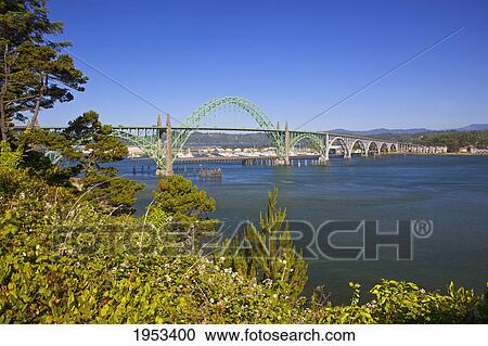 yaquina bay bridge; newport oregon united states of america View Large Photo Image Stock Image - yaquina bay bridge; newport oregon united states of america. Fotosearch