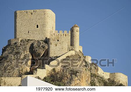 Stock Image - 12th century moorish castle; olvera cadiz andalusia spain. Fotosearch