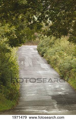 Stock Photo - a country road near dunmanway; county cork ireland. Fotosearch