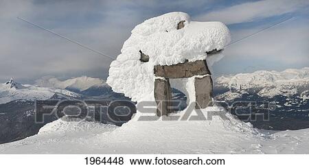 a snow covered structure; whistler, british columbia, canada View Large Photo Image Stock Photo - a snow covered structure; whistler, british columbia, canada. Fotosearch