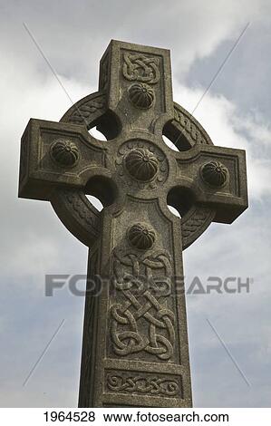 Stock Photo - a stone cross; stirling scotland. Fotosearch