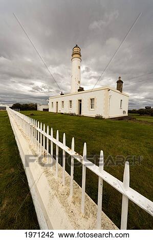 a white fence beside barns ness lighthouse; lothian scotland View Large Photo Image Stock Image - a white fence beside barns ness lighthouse; lothian scotland. Fotosearch