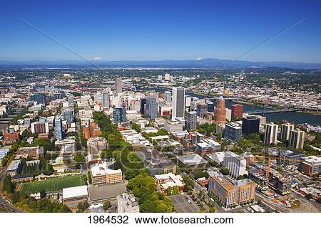 aerial view of portland; portland oregon united states of america View Large Photo Image Stock Image - aerial view of portland; portland oregon united states of america. Fotosearch
