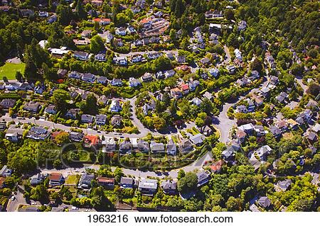 an aerial view houses in a community; portland, oregon, united states of america View Large Photo Image Stock Photograph - an aerial view houses in a community; portland, oregon, united states of america. Fotosearch
