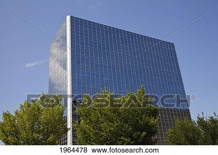 Stock Photo - an office building surrounded by trees; edmonton, alberta, canada. Fotosearch