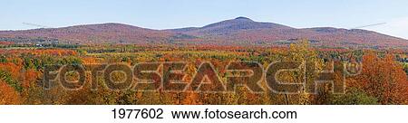 Stock Image - autumn panorama; dunham quebec canada. Fotosearch