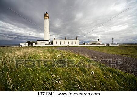 Stock Image - barns ness lighthouse; lothian scotland. Fotosearch