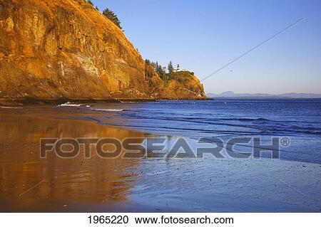 Stock Image - cape disappointment lighthouse; ilwaco washington united states of america. Fotosearch