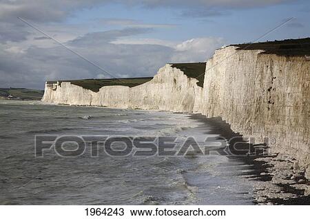 chalk headland cliffs along the coast; south downs, sussex, england View Large Photo Image Stock Image - chalk headland cliffs along the coast; south downs, sussex, england. Fotosearch