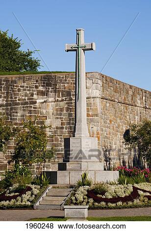 Stock Photo - cross of sacrifice; quebec city, quebec, canada. Fotosearch
