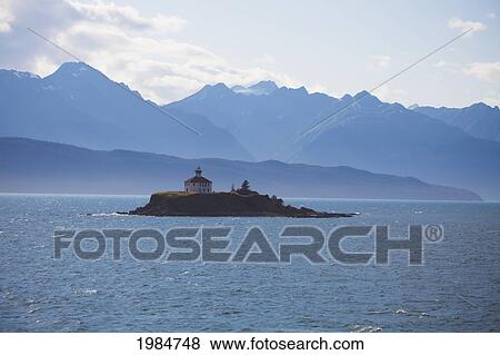 Stock Photo - eldred rock lighthouse; haines alaska united states of america. Fotosearch