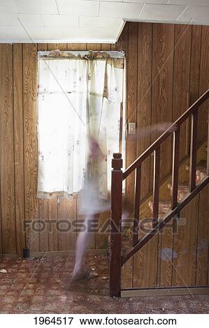 ghost on the stairs; thunder bay ontario canada View Large Photo Image Stock Photo - ghost on the stairs; thunder bay ontario canada. Fotosearch