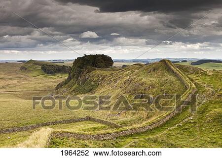 hadrian's wall; northumberland, england View Large Photo Image Stock Image - hadrian's wall; northumberland, england. Fotosearch