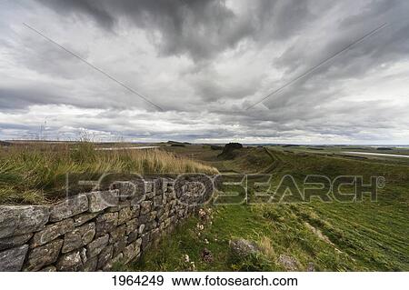 hadrian's wall; northumberland, england View Large Photo Image Stock Photo - hadrian's wall; northumberland, england. Fotosearch