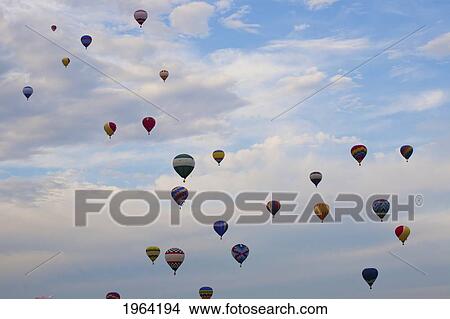 hot air balloons in flight; st. jean sur richelieu, quebec, canada View Large Photo Image Picture - hot air balloons in flight; st. jean sur richelieu, quebec, canada. Fotosearch