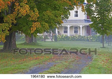 house in the fog in autumn; ville de lac brome, quebec, canada View Large Photo Image Stock Image - house in the fog in autumn; ville de lac brome, quebec, canada. Fotosearch