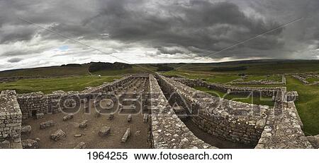 housesteads roman fort on hadrian's wall; northumberland, england View Large Photo Image Stock Photography - housesteads roman fort on hadrian's wall; northumberland, england. Fotosearch