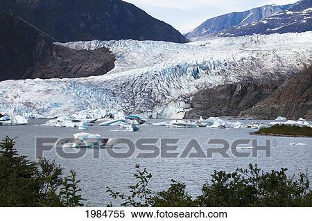 Stock Photography - mendenhall glacier in mendenhall bay; juneau alaska united states of america. Fotosearch