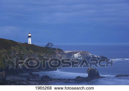morning light over yaquina head lighthouse; newport oregon united states of america View Large Photo Image Stock Photo - morning light over yaquina head lighthouse; newport oregon united states of america. Fotosearch