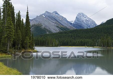 Stock Image - mud lake in kananaskis provincial park; alberta canada. Fotosearch