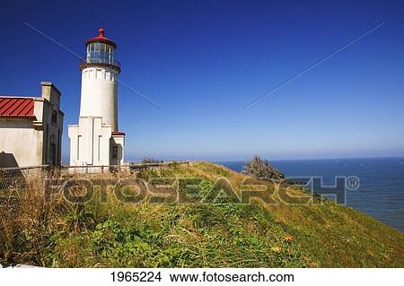 Picture - north head lighthouse; ilwaco washington united states of america. Fotosearch