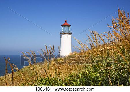 Stock Image - north head lighthouse; ilwaco washington united states of america. Fotosearch