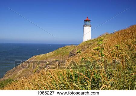 Stock Photo - north head lighthouse; ilwaco washington united states of america. Fotosearch