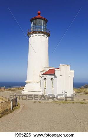 Stock Photograph - north head lighthouse; ilwaco washington united states of america. Fotosearch