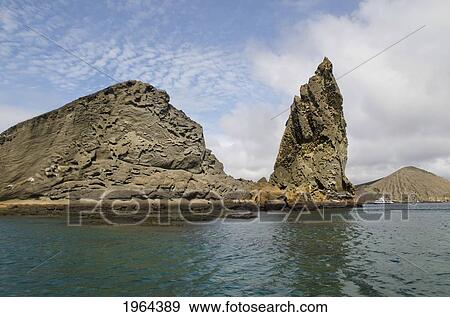 Stock Photo - pinnacle rock on bartolome island; galapagos, equador. Fotosearch