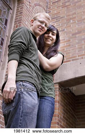 portrait of a young couple; bellingham washington united states of america View Large Photo Image Stock Image - portrait of a young couple; bellingham washington united states of america. Fotosearch