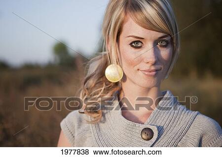 Stock Photo - portrait of a young woman; edmonton alberta canada. Fotosearch