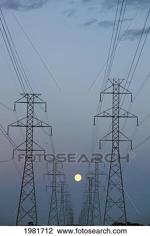 power transmission lines at dusk; beaumont alberta canada View Large Photo Image Stock Image - power transmission lines at dusk; beaumont alberta canada. Fotosearch