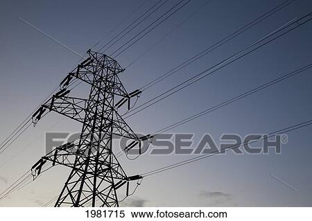 power transmission lines at dusk; beaumont alberta canada View Large Photo Image Stock Photography - power transmission lines at dusk; beaumont alberta canada. Fotosearch