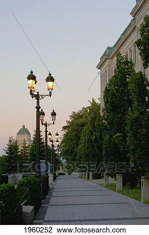 Stock Image - promenade next to quebec parliament buildings; quebec city, quebec, canada. Fotosearch