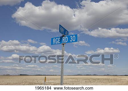 signs of two intersecting roads; alberta canada View Large Photo Image Picture - signs of two intersecting roads; alberta canada. Fotosearch