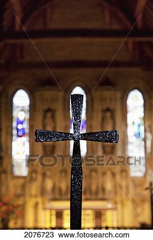 A black cross with stained glass windows in the background; bamburgh northumberland england View Large Photo Image Stock Image - A black cross with stained glass windows in the background; bamburgh northumberland england. Fotosearch