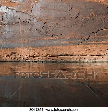 A Flat Rock Wall Against The Colorado River; Arizona United States Of America View Large Photo Image Stock Photography - A Flat Rock Wall Against The Colorado River; Arizona United States Of America. Fotosearch