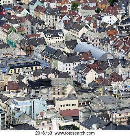 A high angle view of a residential area; bergen norway View Large Photo Image Stock Image - A high angle view of a residential area; bergen norway. Fotosearch